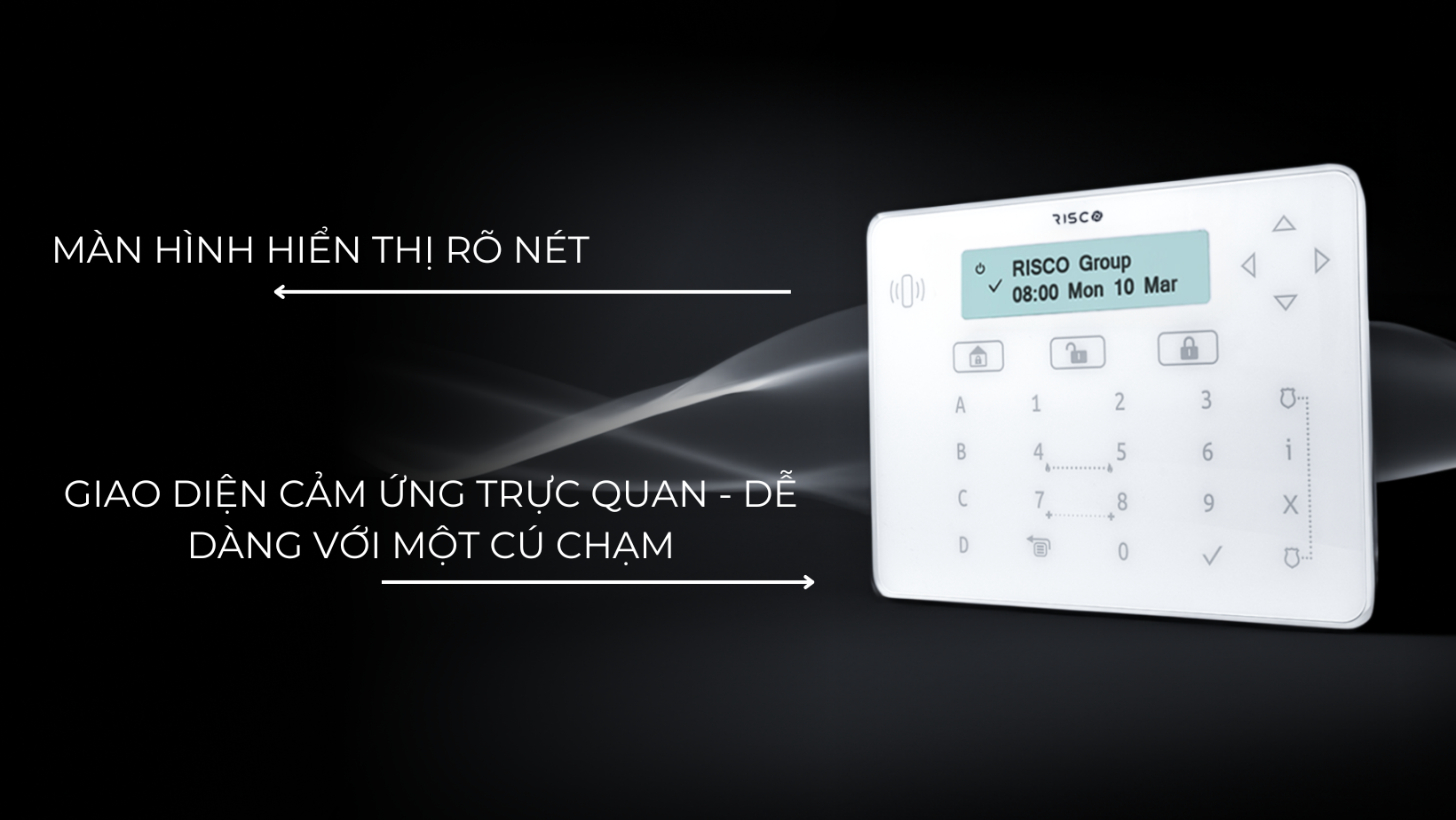 Cấu tạo bàn phím cảm ứng điều khiển báo động